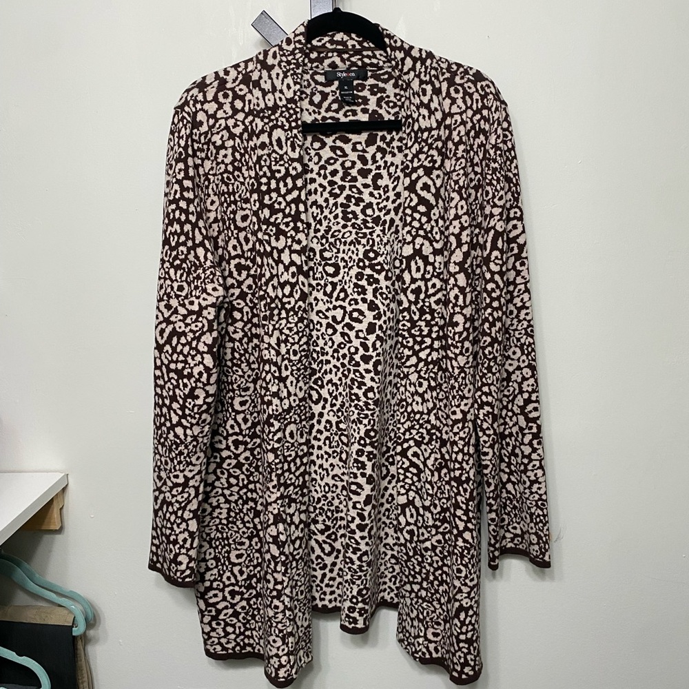 Leopard print cardigan